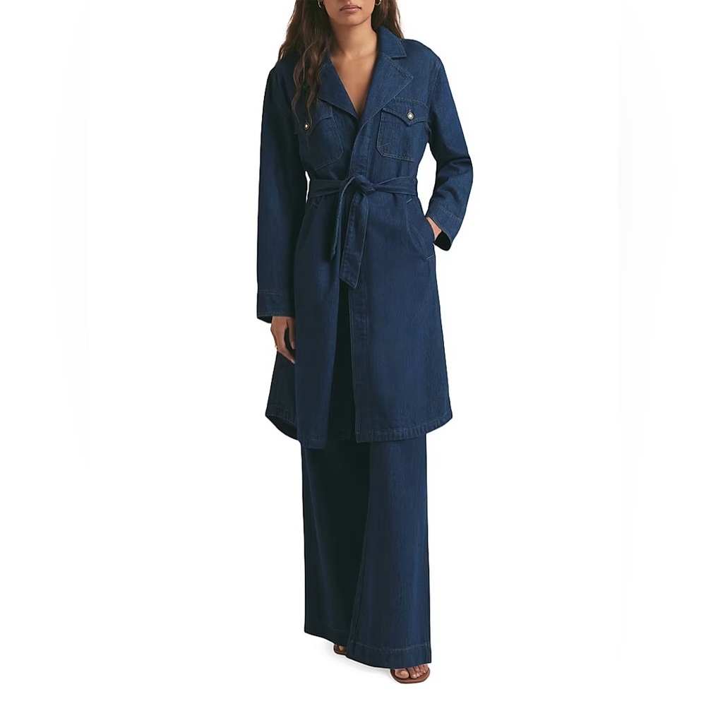 Favorite Daughter Boulevard Denim Trench Coat - Picture 9 of 11